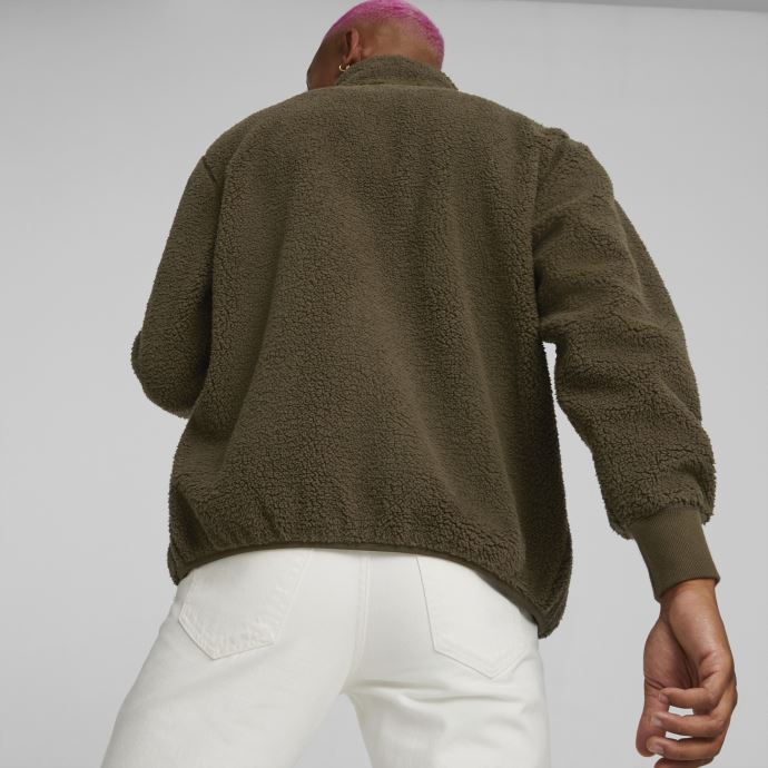 Veste En Sherpa Puma Canada Classics Olive Profonde Hommes