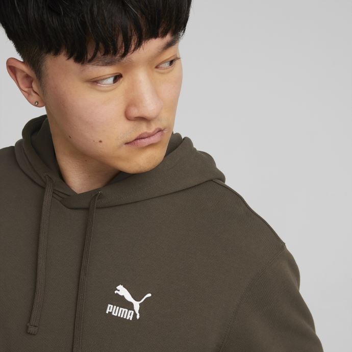 Sweat à Capuche Puma Canada Deep Olive Classics Block Pour Hommes