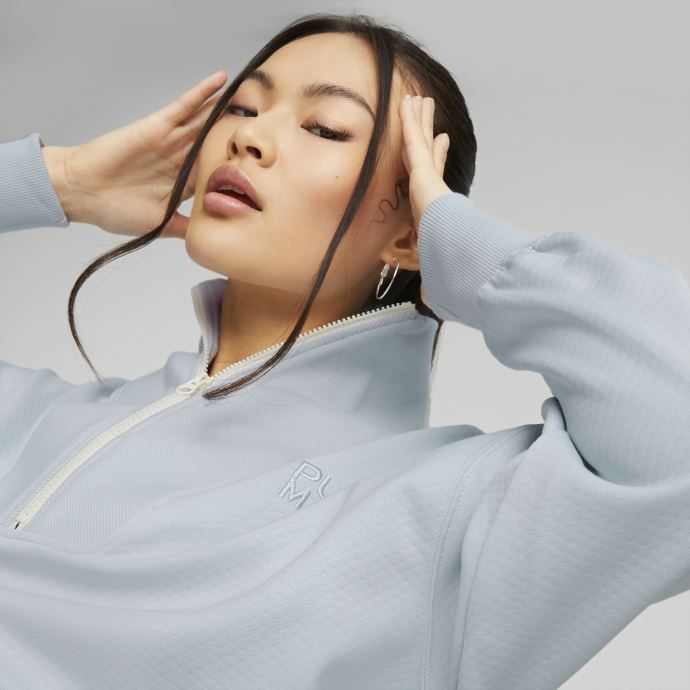 Infuse Sweat Demi-zip Femme Puma Canada Gris Platine