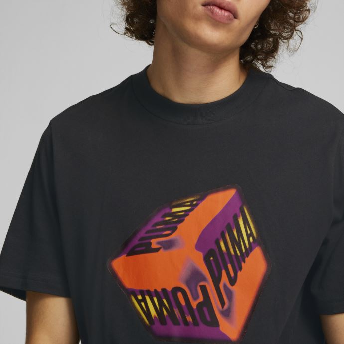T-shirt Graphique Sportswear By Puma Canada Pour Homme Noir-orange
