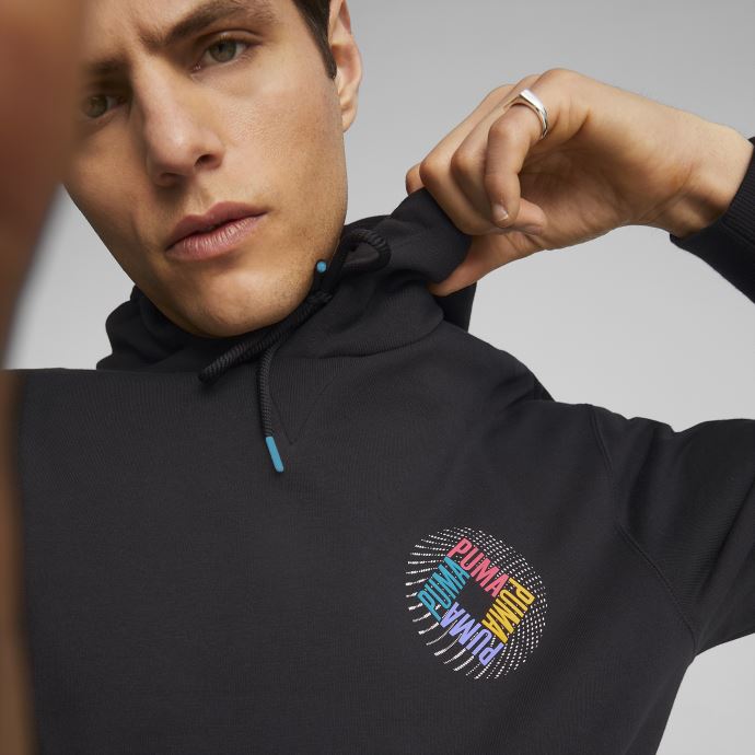 Sweat à Capuche Graphique Puma Canada Swxp Noir Hommes