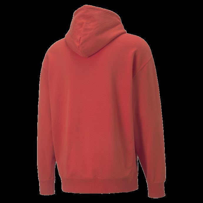 Sweat à Capuche Imprimé Graphique Centre Ville Puma Canada Rouge Brûlé Hommes
