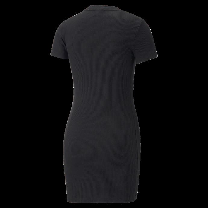 Robe T-shirt Puma Canada Classics Noire Côtelée Pour Femme
