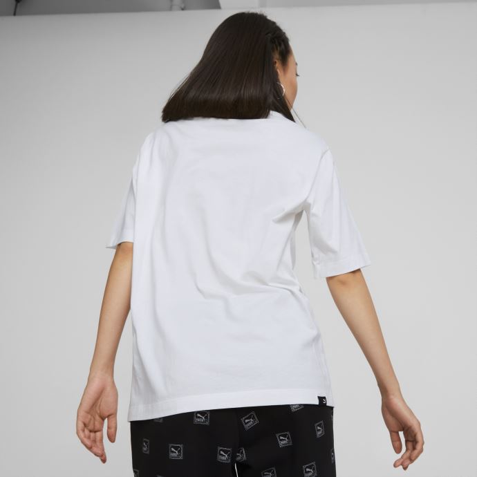 T-shirt Décontracté Puma Canada Brand Love Blanc Pour Femmes