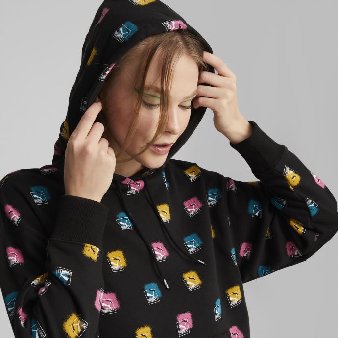 Marque Love Sweat à Capuche Imprimé Femmes Puma Canada Noir