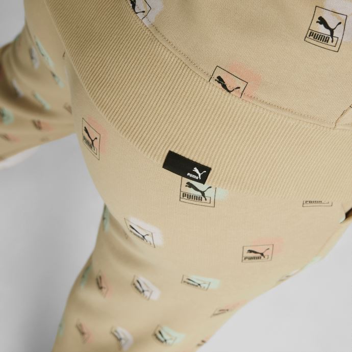 Sweat à Capuche Imprimé Brand Love Femme Sable Clair Puma Canada