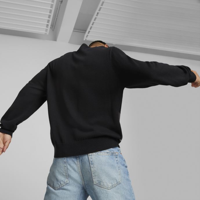 Sweat-shirt à Col Rond En Tricot Players' Lounge Pour Hommes Noir Puma Canada