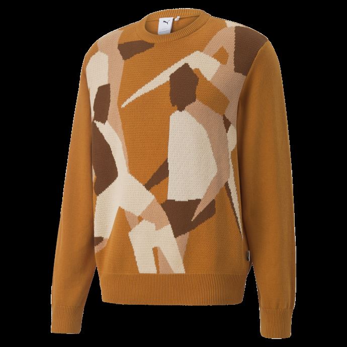 Sweatshirt à Col Rond En Tricot Players' Lounge Hommes Orange Brique Puma Canada
