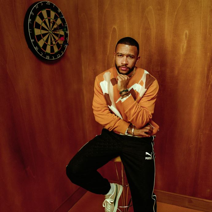 Sweatshirt à Col Rond En Tricot Players' Lounge Hommes Orange Brique Puma Canada
