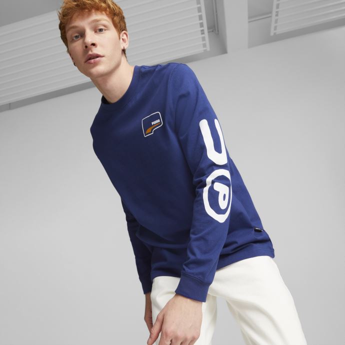 Puma Canada Uptown Haut Décontracté à Manches Longues Bleu Elektro