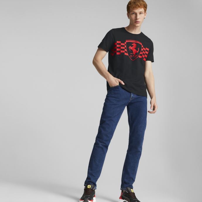 Puma Canada Scuderia Ferrari Race Tonal Shield Tee Hommes Noir
