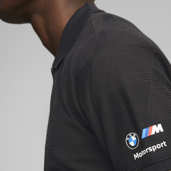 Puma Canada Bmw M Motorsport Polo Jacquard Homme Coton Noir
