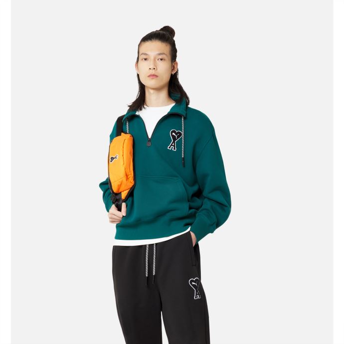 Sweat Demi-zip Puma Canada X Ami Vert Varsity
