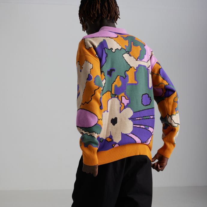 Puma Canada X Perks And Mini Polo En Tricot à Manches Longues Orange Brique