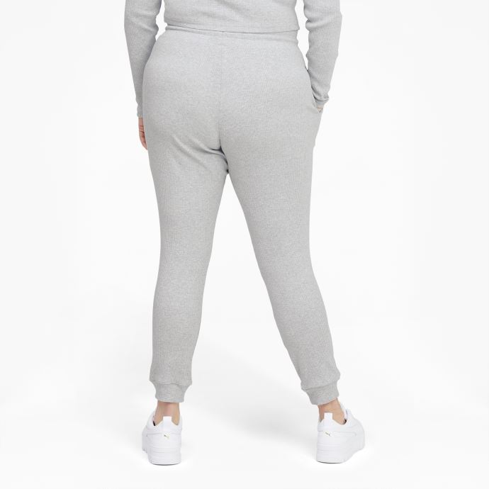 Pantalon Slim Côtelé Gris Clair Heather Classics Femme Puma Canada