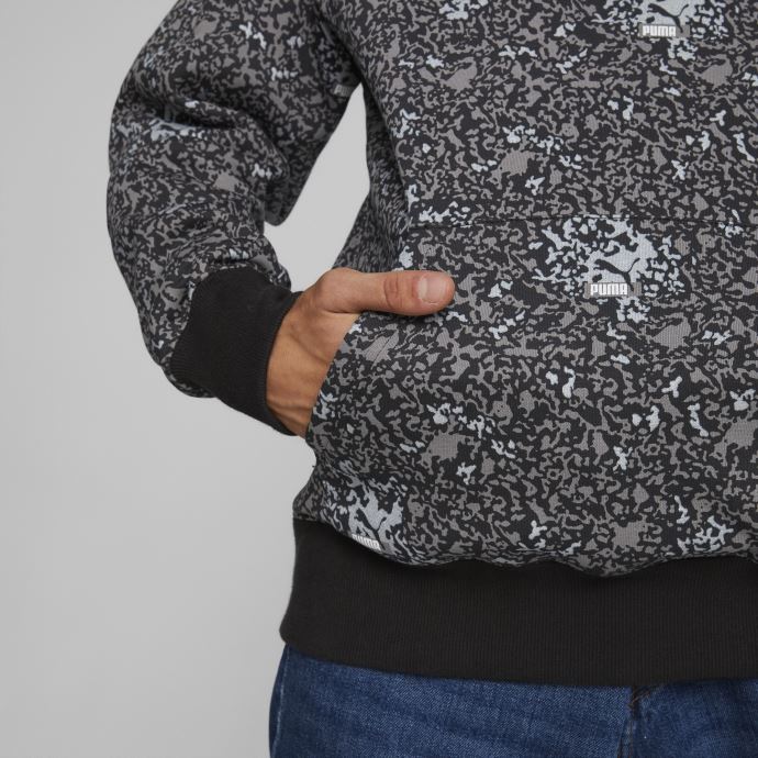 Sweat à Capuche Puma Canada Brand Love Metallic Pour Homme Noir Argent
