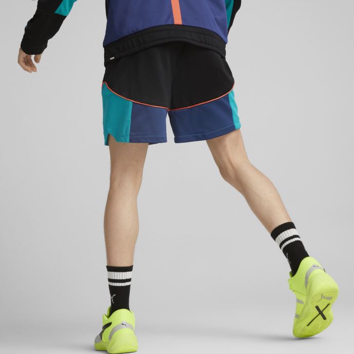 Short De Basketball Puma Canada Drop Step Noir-jaune Frais Hommes