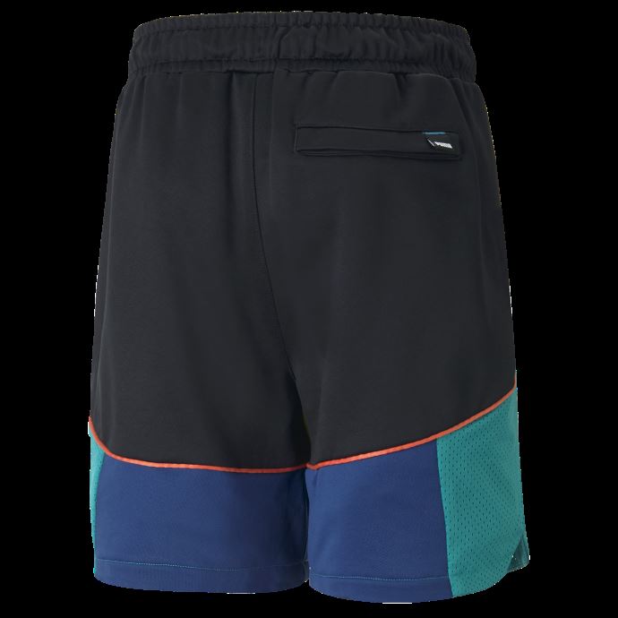 Short De Basketball Puma Canada Drop Step Noir-jaune Frais Hommes
