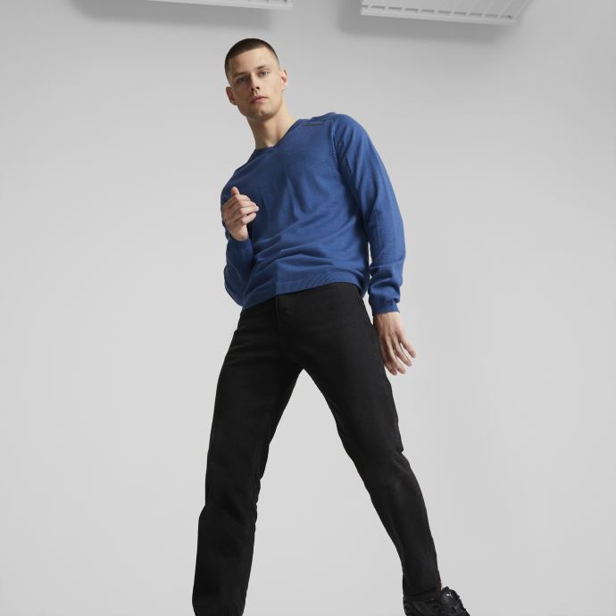 Sweat à Col En V Puma Canada Lake Blue Porsche Design Evoknit Pour Homme