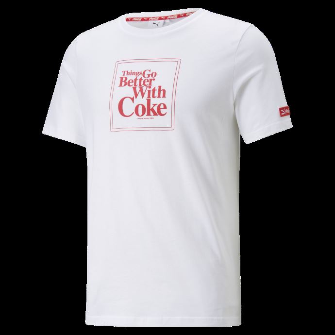 T-shirt Graphique Puma Canada X Coca-cola Pour Homme Blanc
