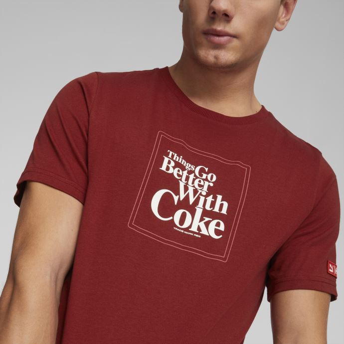 T-shirt Graphique Puma Canada X Coca-cola Pour Hommes Rouge Intense