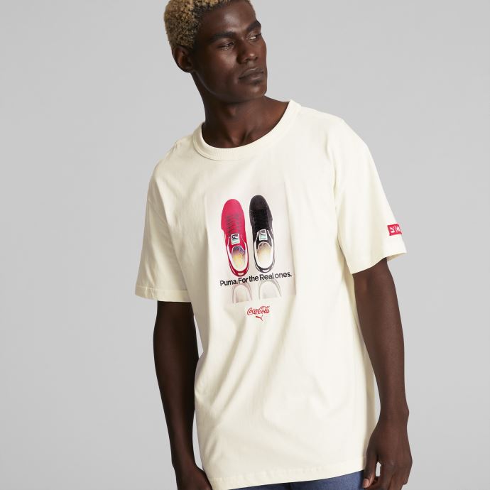T-shirt Décontracté Puma Canada X Coca-cola Pour Hommes Lueur Ivoire
