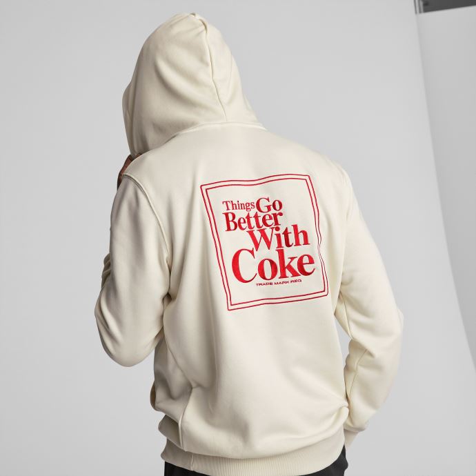 Sweat à Capuche Puma Canada X Coca-cola Pour Homme Lueur Ivoire