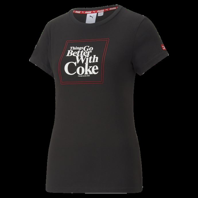 T-shirt Graphique Puma Canada X Coca-cola Pour Femme Noir
