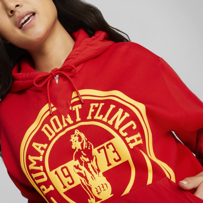 Sweat à Capuche Puma Canada Mod Basketball Femme Rouge à Haut Risque