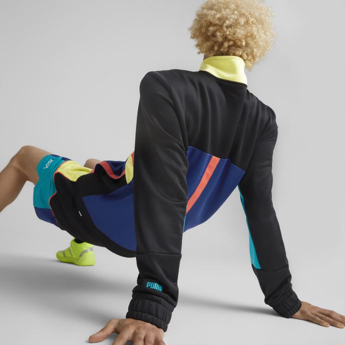 Puma Canada Pop Art Basketball Pullover Hommes Noir-blazing Blue
