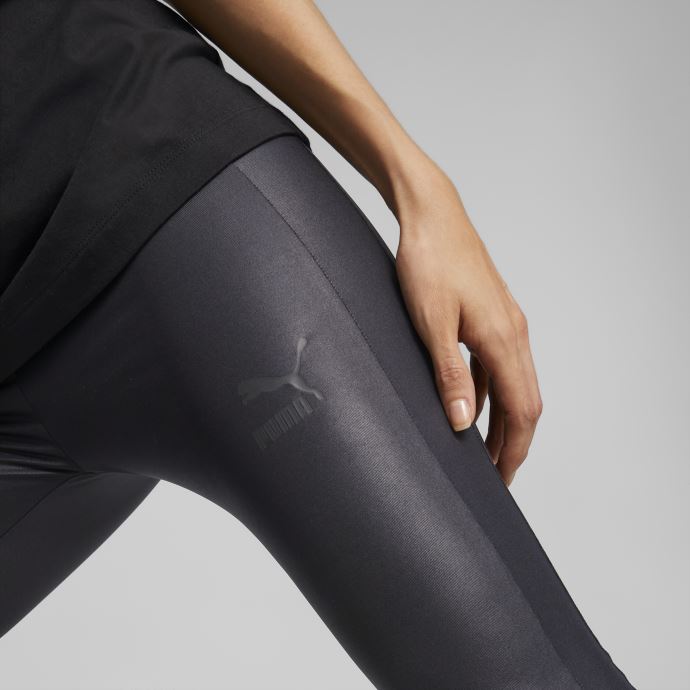 Puma Canada T7 Legging Taille Haute Brillant Femme Noir