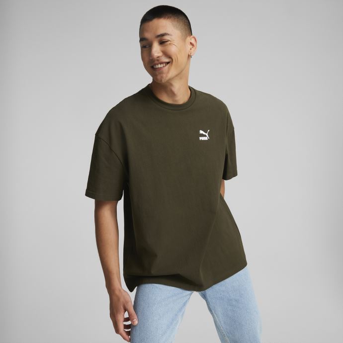 Puma Canada Classics T-shirt Surdimensionné Hommes Olive Profonde