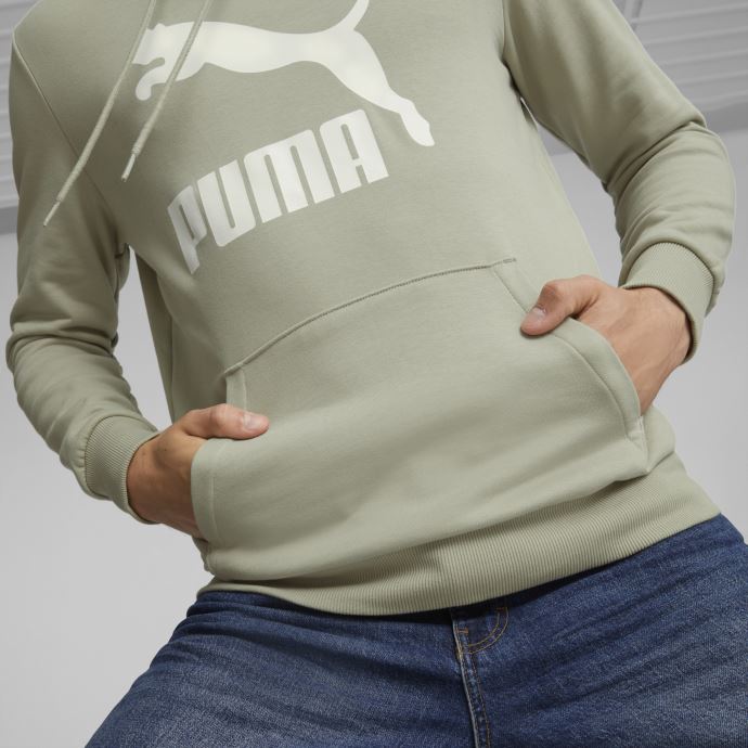 Sweat à Capuche Logo Classics Gris Caillou Pour Homme Puma Canada