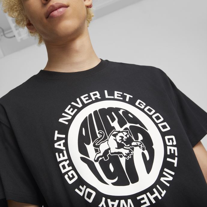 T-shirt De Basketball à Manches Courtes Puma Canada Rebound Noir Pour Hommes