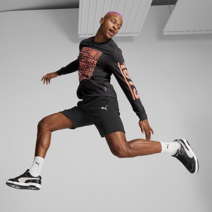 T-shirt De Basketball à Manches Longues Puma Canada Rebound Pour Hommes Noir