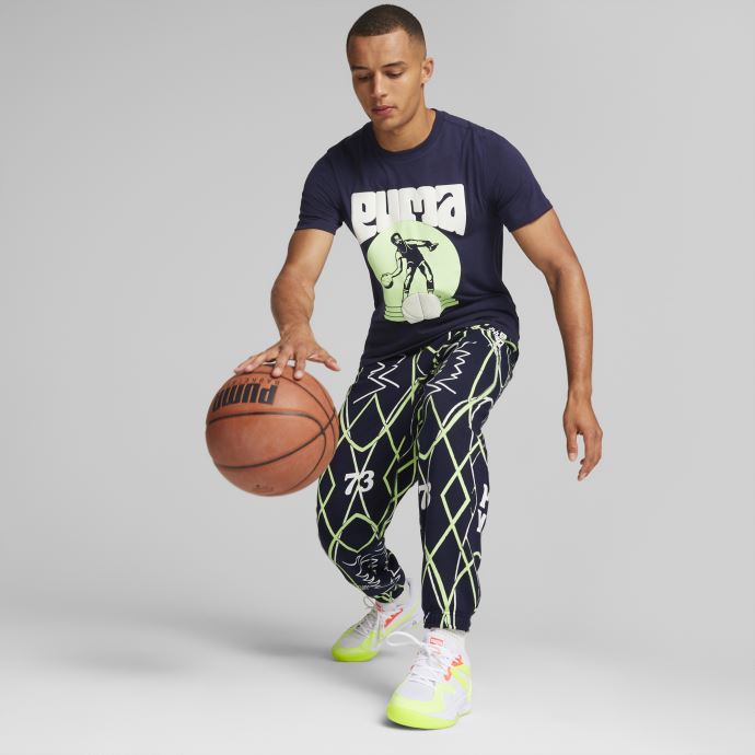 Peacoat Puma Canada Run It Back Pantalon De Basketball Imprimé Pour Hommes
