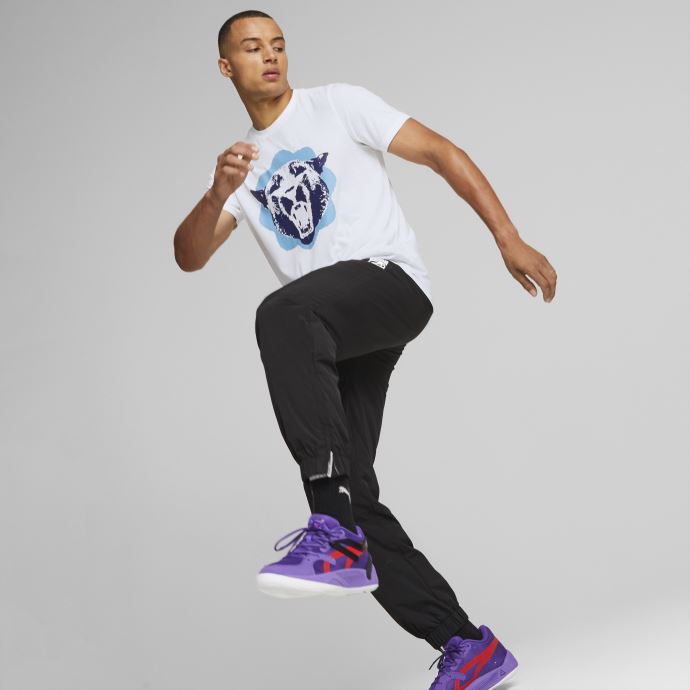 Box Out T-shirt De Basketball à Manches Courtes Pour Hommes Puma Canada Blanc
