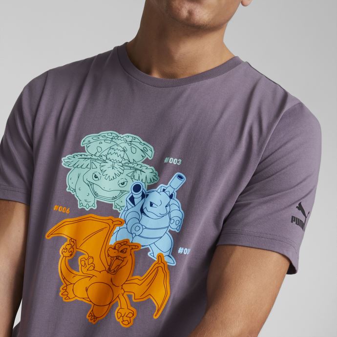 Tee Shirt Puma Canada X Pokémon Homme Violet Charbon
