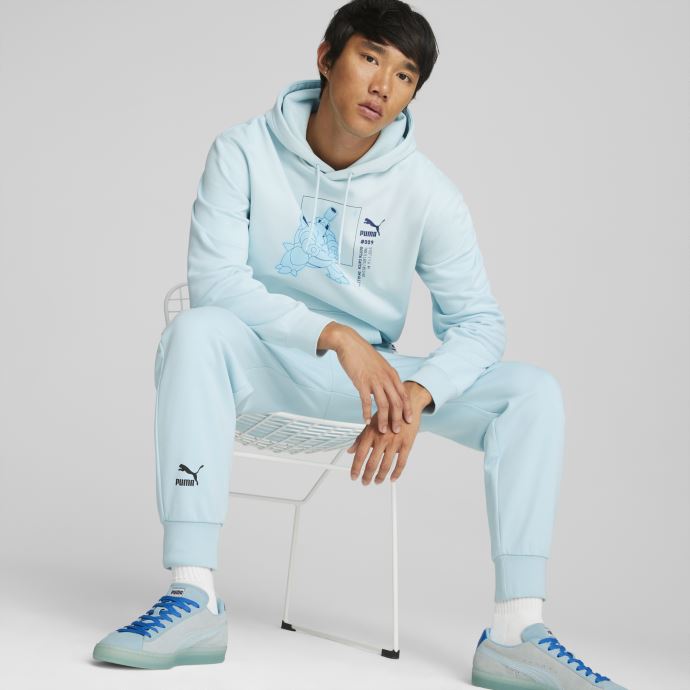 Puma Canada X Pokémon Hoodie Hommes Aqua Clair
