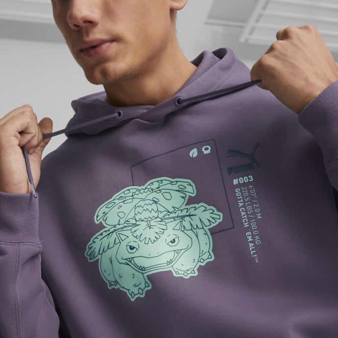 Puma Canada X Pokémon Hoodie Hommes Violet Charbon
