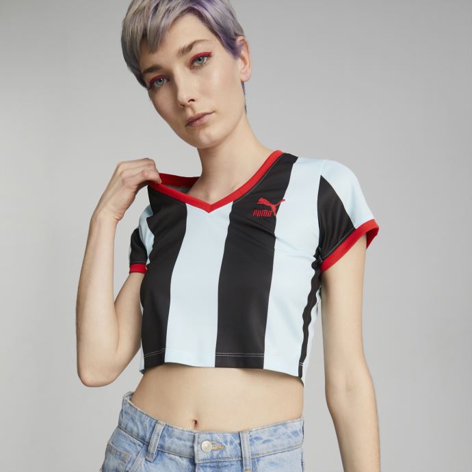 T-shirt Femme Puma Canada X Dua Lipa Slim Bleu Lueur-noir