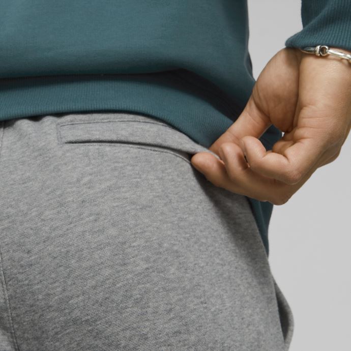 Pantalon De Survêtement Puma Canada Classics à Revers Pour Hommes Gris Moyen Chiné