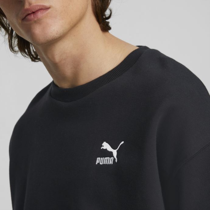 Puma Canada Noir Classics Sweat Ras Du Cou Décontracté Hommes
