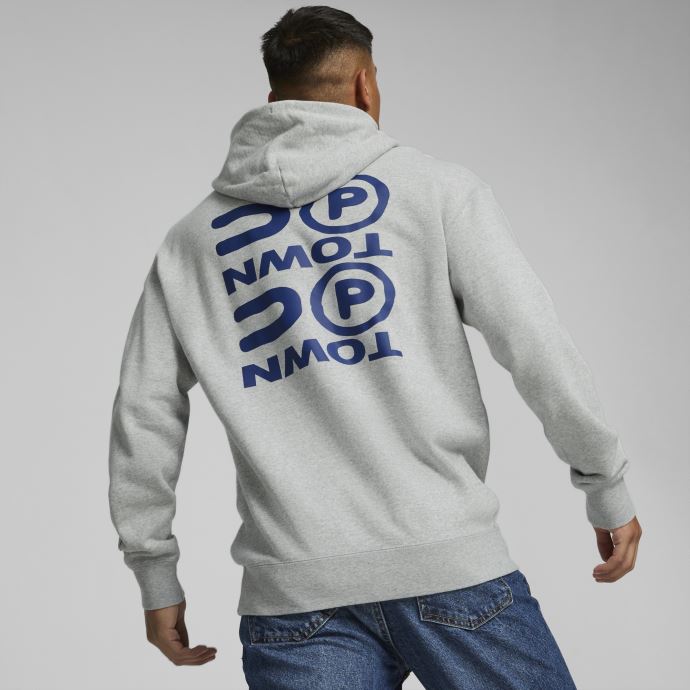 Sweat à Capuche Uptown Puma Canada Gris Clair Chiné