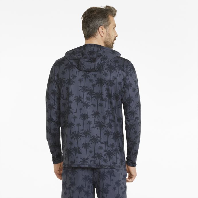 Puma Canada X Palm Tree Crew Sweat à Capuche Léger Palm Golf Hommes Marine Blazer