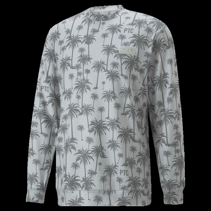 Puma Canada X Palm Tree Crew Sweat-shirt De Golf Léger à Col Rond Pour Hommes
