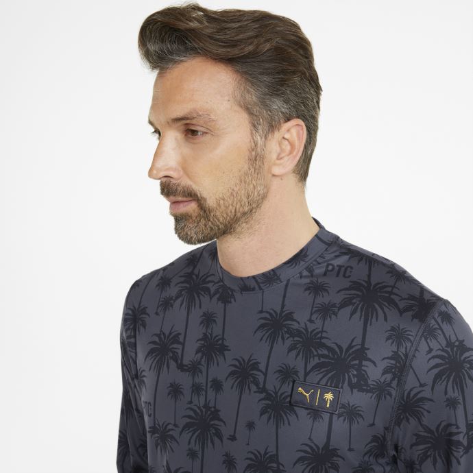 Puma Canada X Palm Tree Crew Sweat-shirt De Golf Léger à Col Rond Pour Hommes Blazer Bleu Marine
