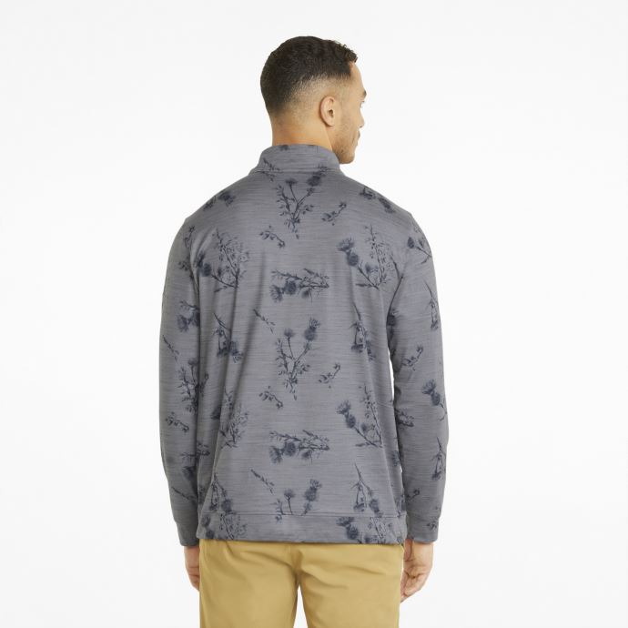 Cloudspun Lowlands Sweat-shirt De Golf à Quart De Zip Pour Hommes Calme Ombre Bruyère Puma Canada