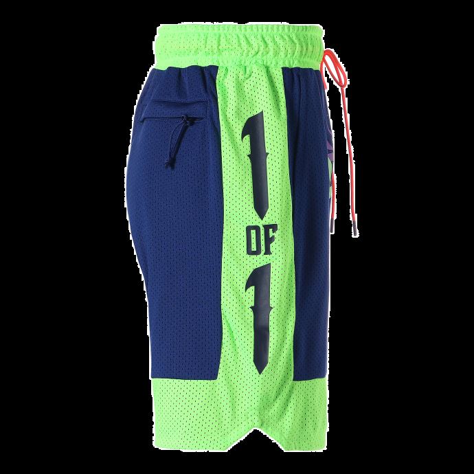 Short De Basketball Elektro Bleu-vert Gecko Puma Canada Rare Pour Homme
