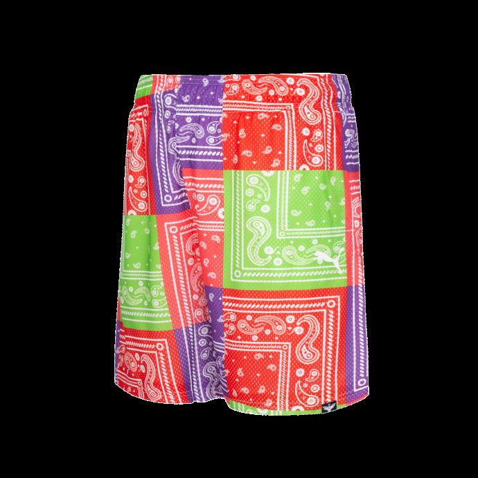 Puma Canada Pas D'ici Short De Basketball Imprimé Paisley Pour Homme Blanc
